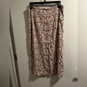 H&M Floral Midi Skirt